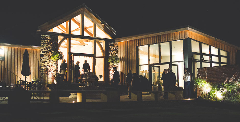 The Cider Barn by night