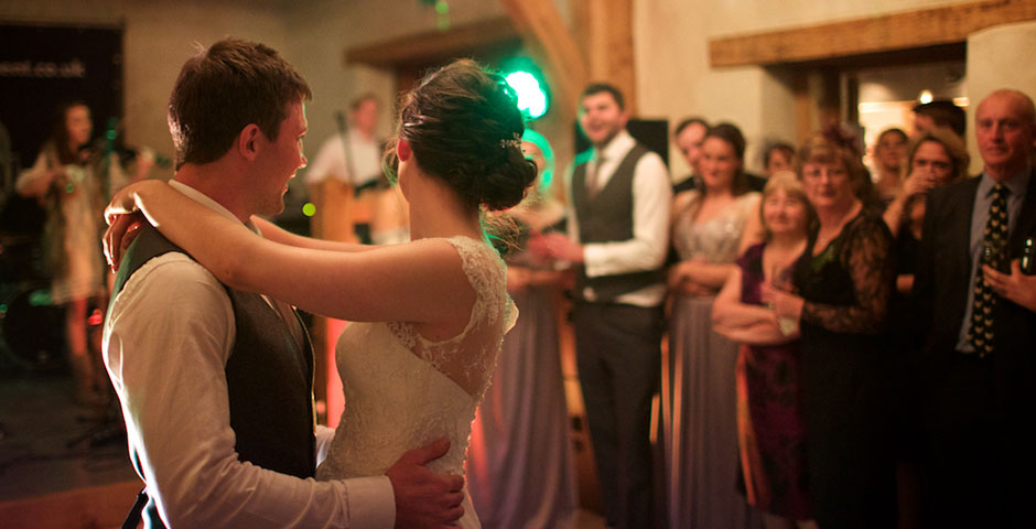 Couple Dance in front of band and guests