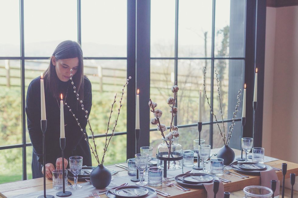 Stacey setting up tables | Perspectives Photography