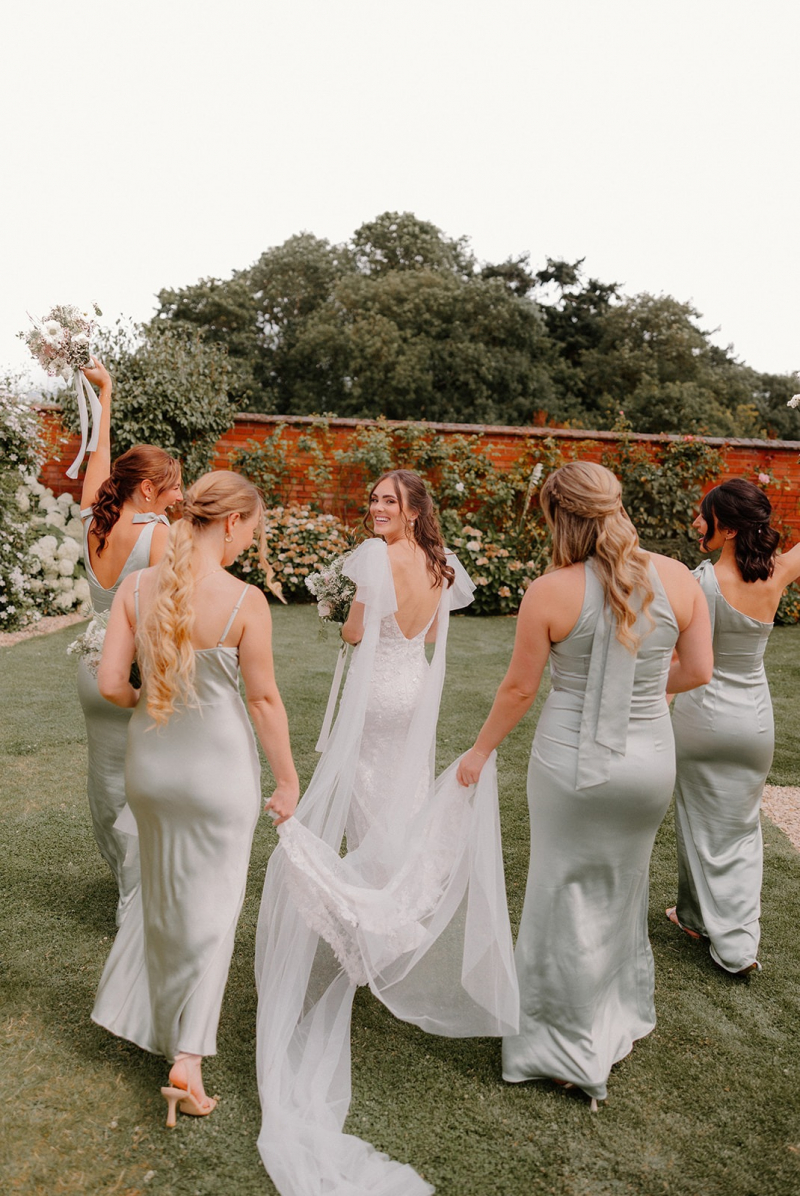 The Bridal Party in the Walled Garden | Sophie Mort Photography