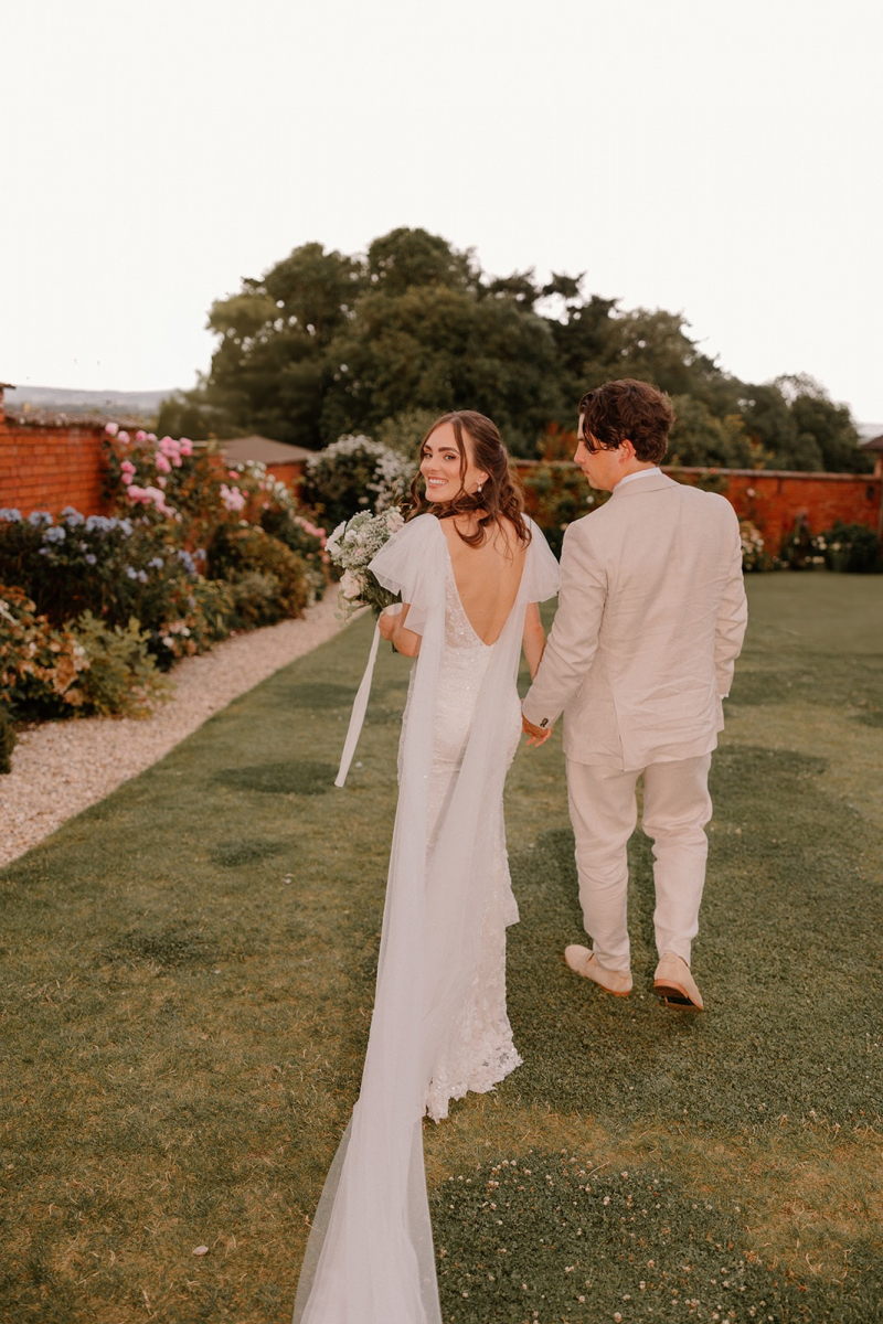 The Bride & Groom in The Walled Garden | Sophie Mort Photography